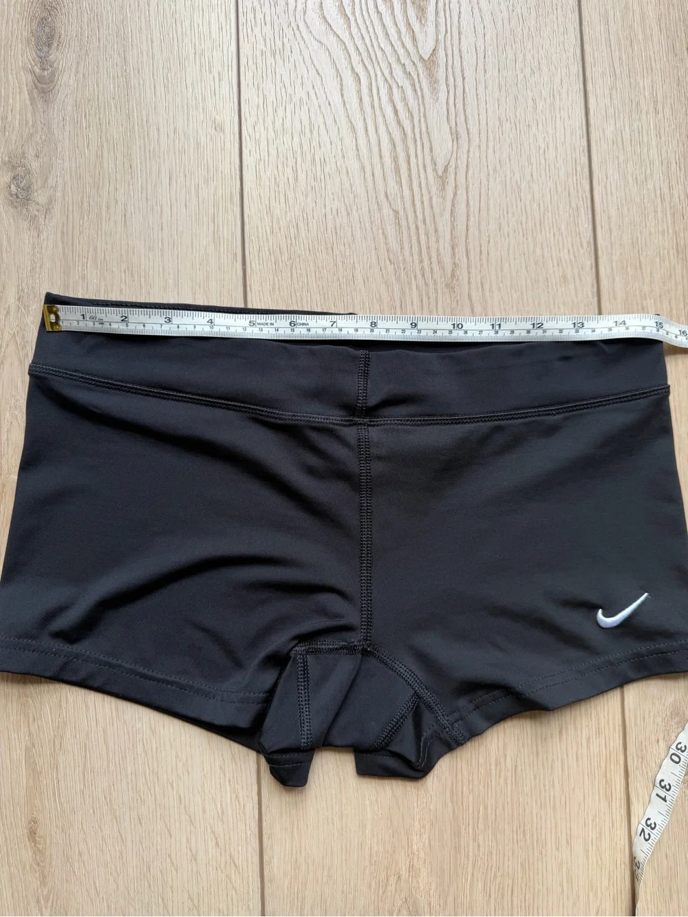 Nike Women’s Black Performance Volleyball Spandex Shorts with Swoosh Medium